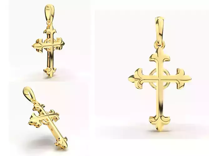 JESUS CROSS GOLD PENDANT