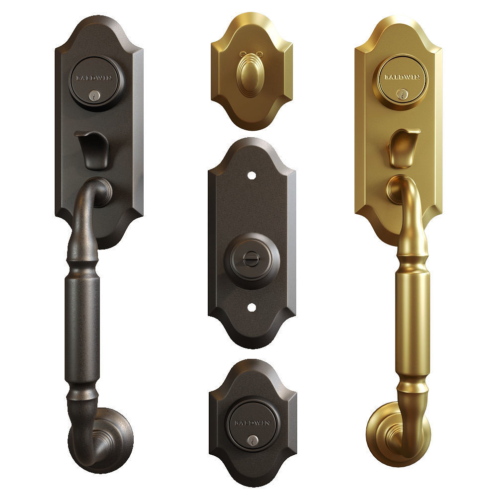 Ashton two-point lock handleset 3D model_3