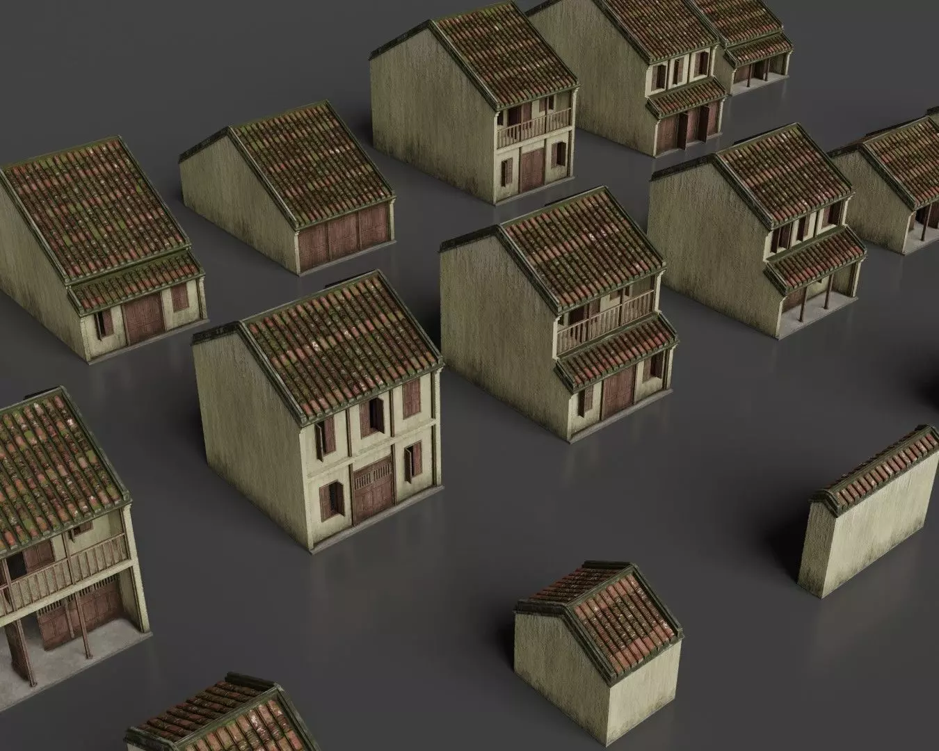 Hoi An Ancient House Pack Low-poly 3D model_0