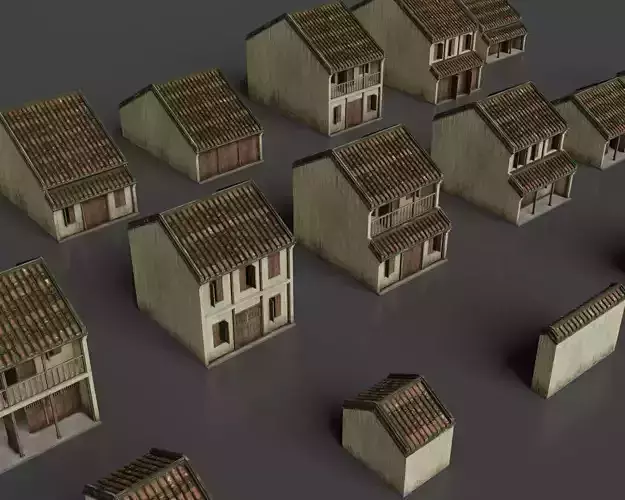 Hoi An Ancient House Pack Low-poly 3D model
