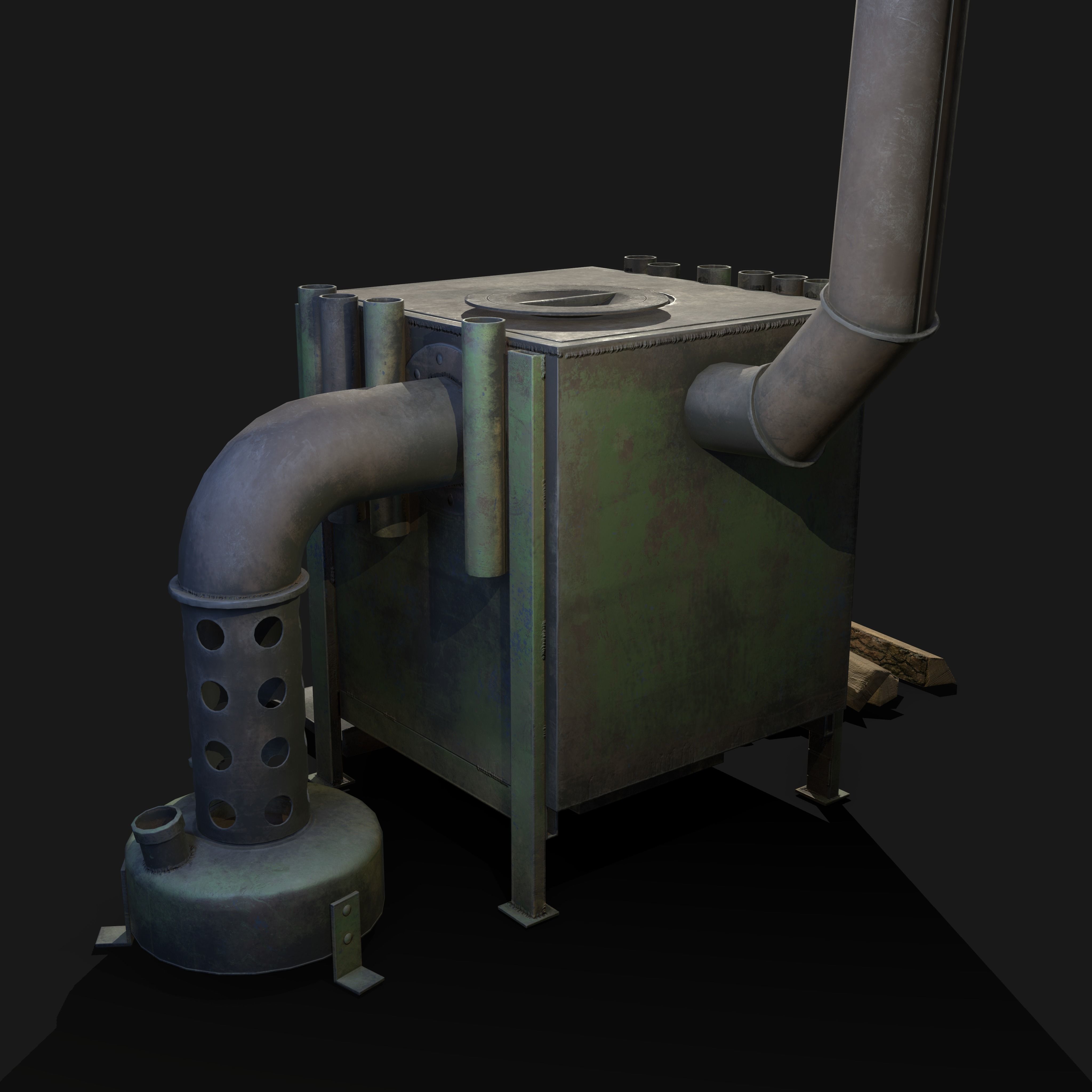 stove  Low-poly 3D model_3
