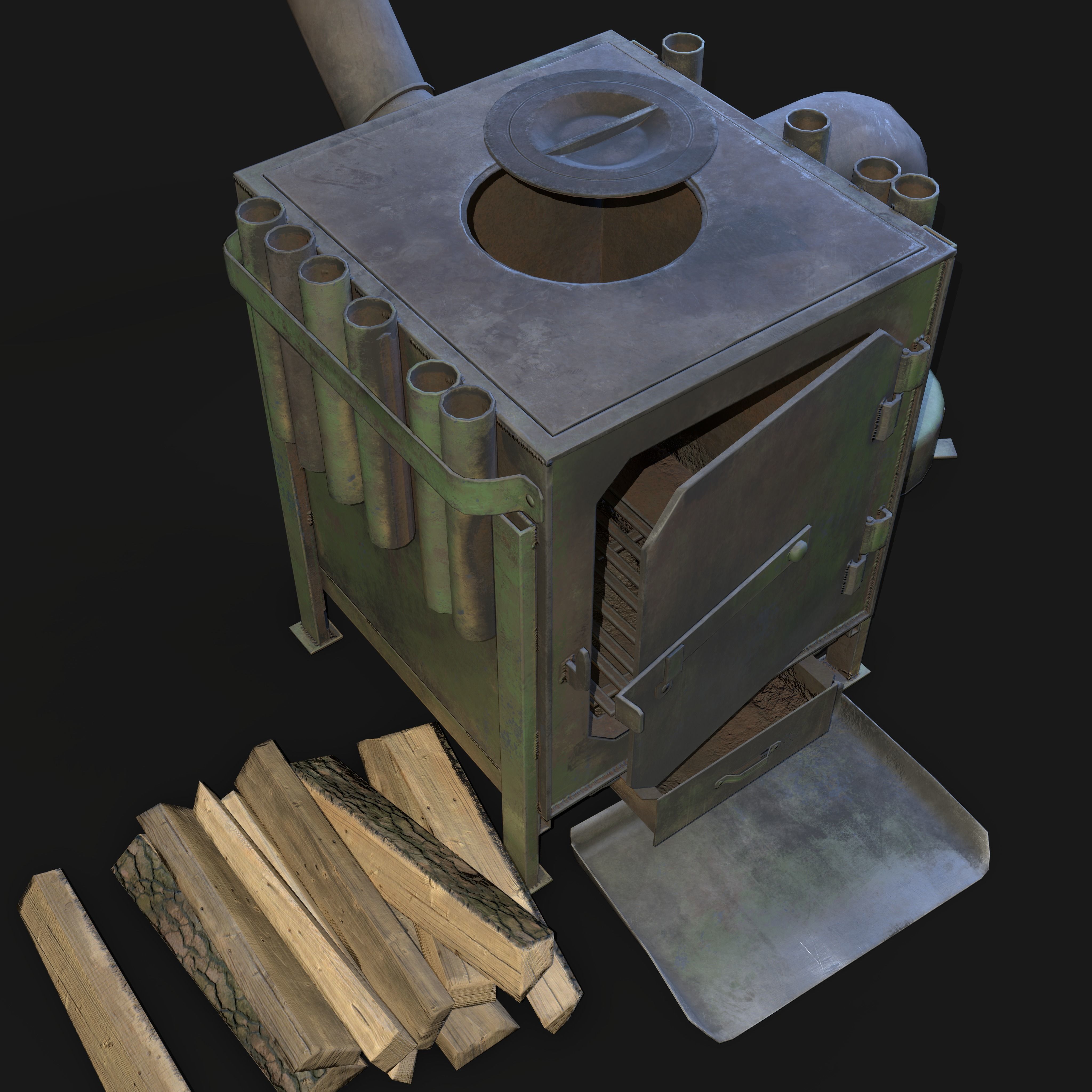 stove  Low-poly 3D model_2