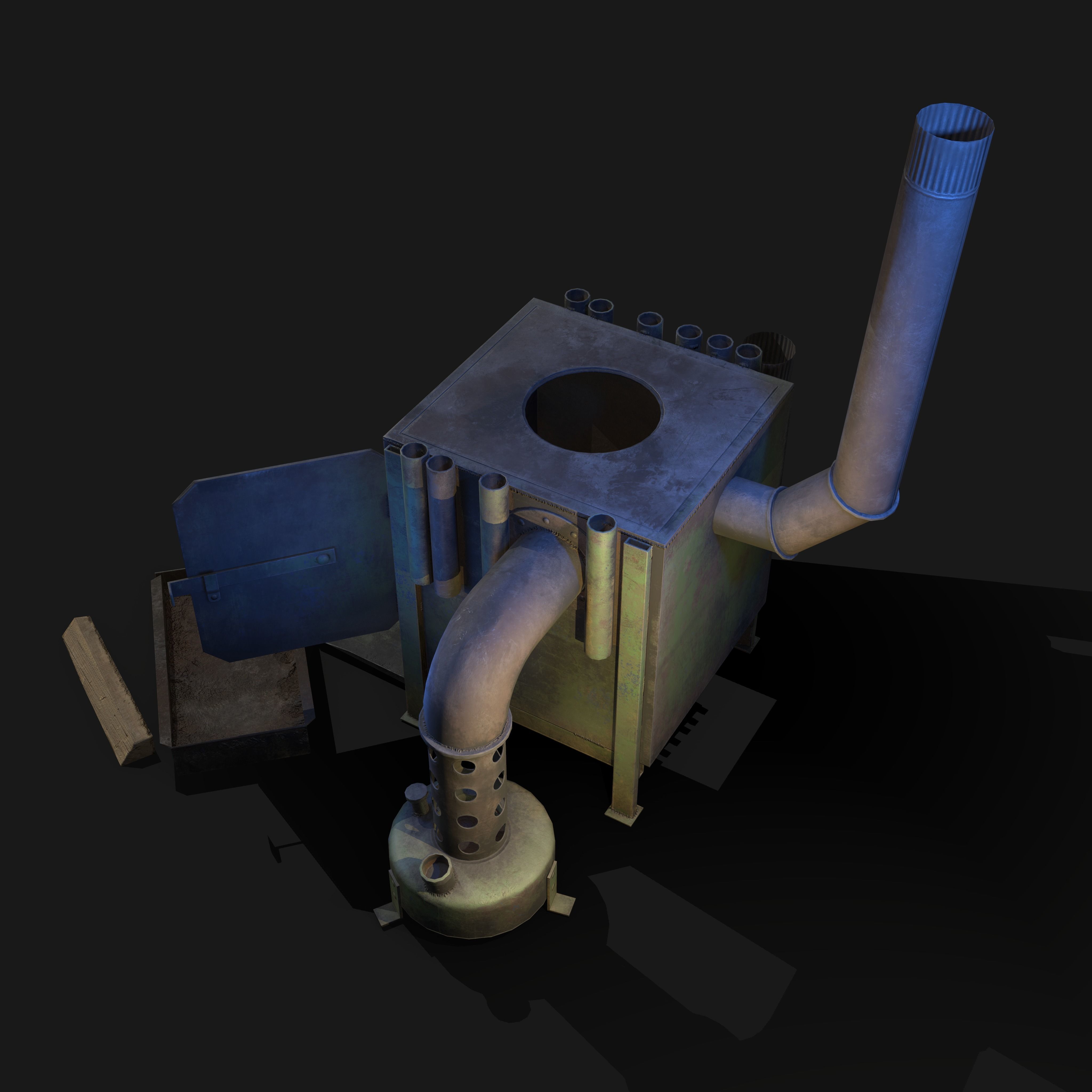 stove  Low-poly 3D model_6