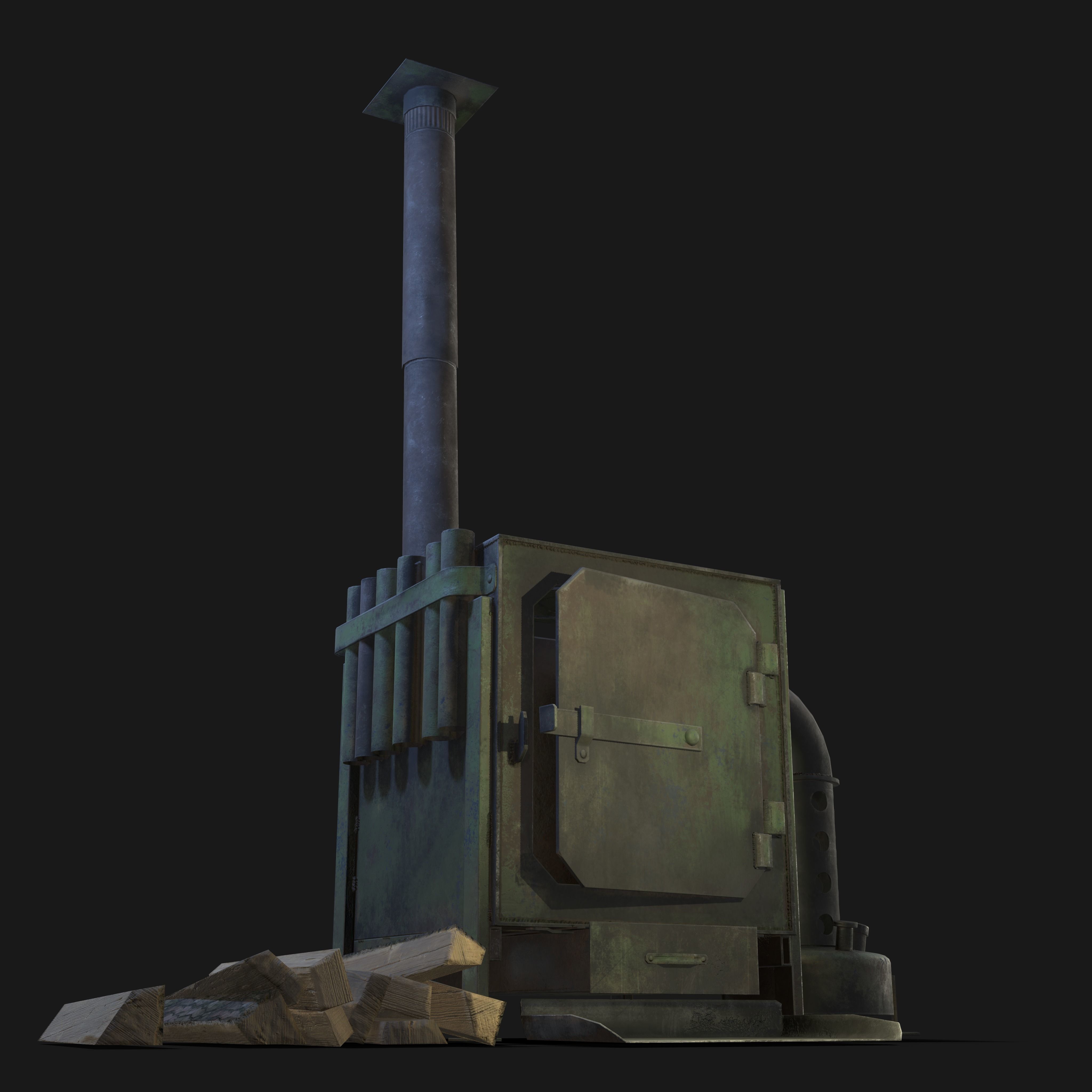 stove  Low-poly 3D model_4