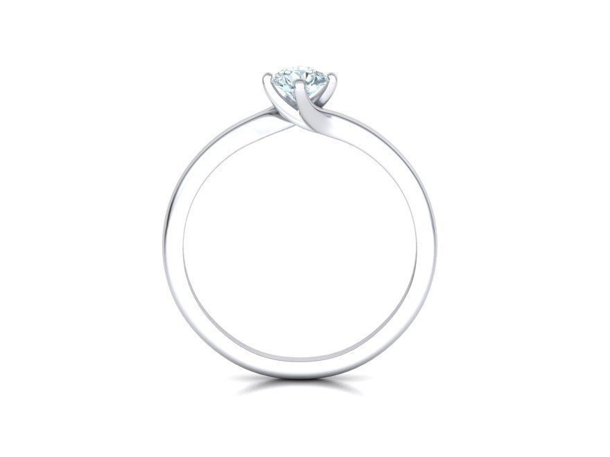 4 Claw Twisted Solitaire ring 3dmodel 3D print model_22