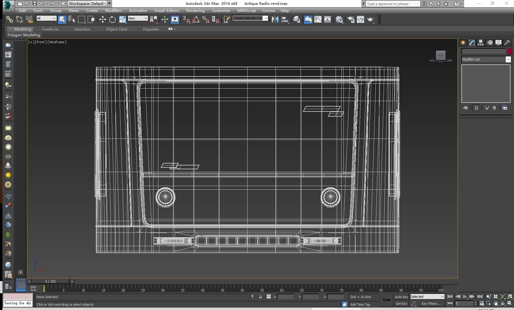Antique Radio Low-poly 3D model_10