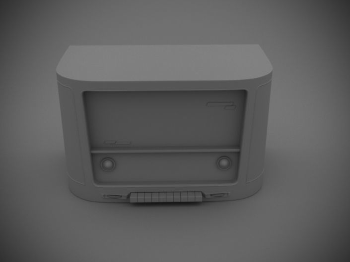 Antique Radio Low-poly 3D model_18