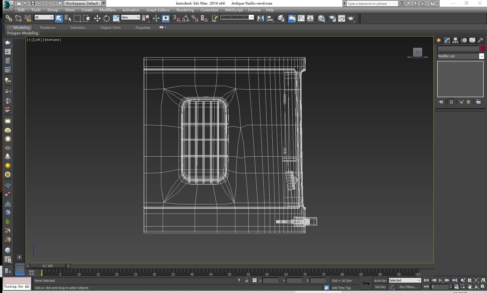 Antique Radio Low-poly 3D model_13