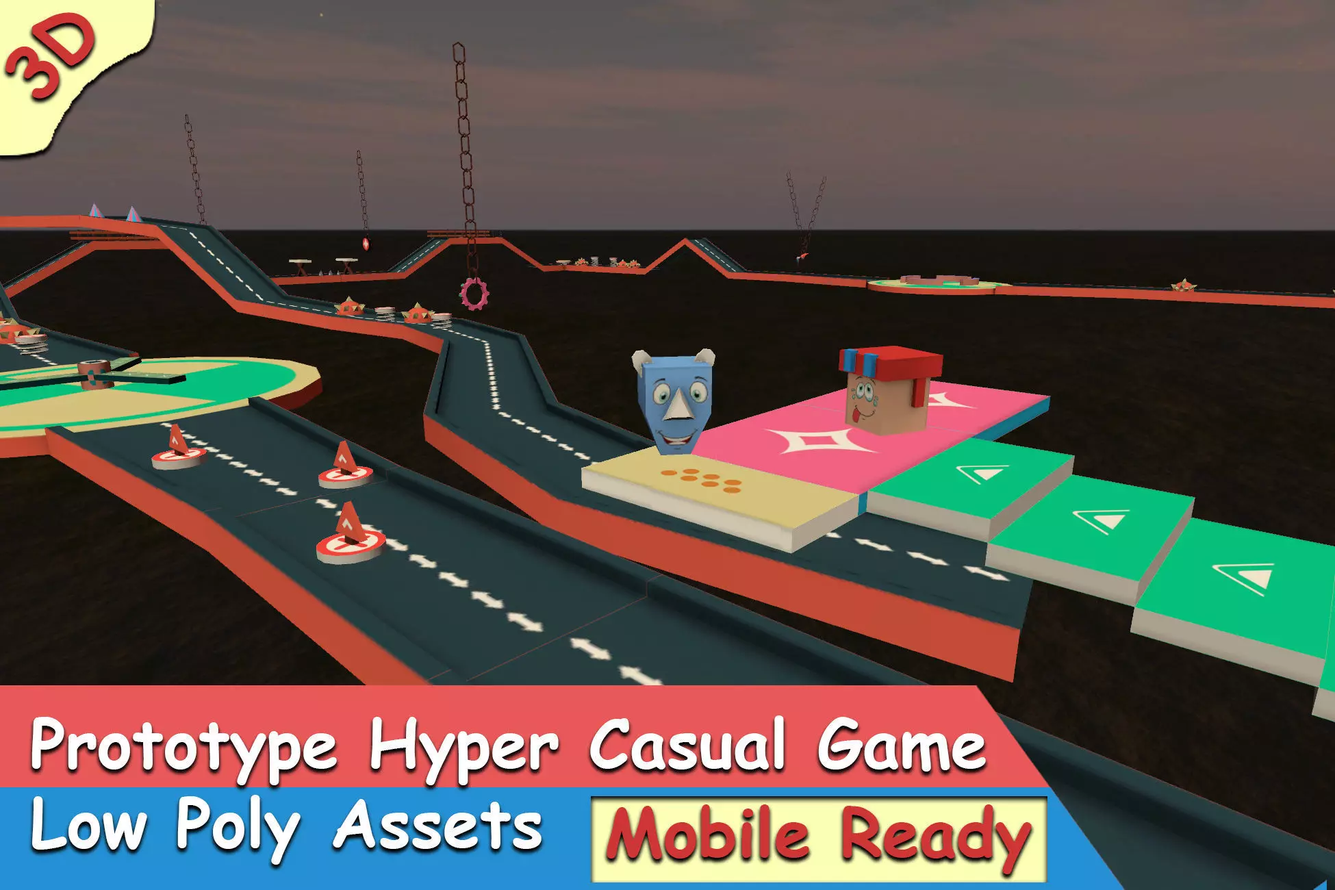 3D model Prototype Hyper Casual Game Low Poly Assets For Maya Unity ...
