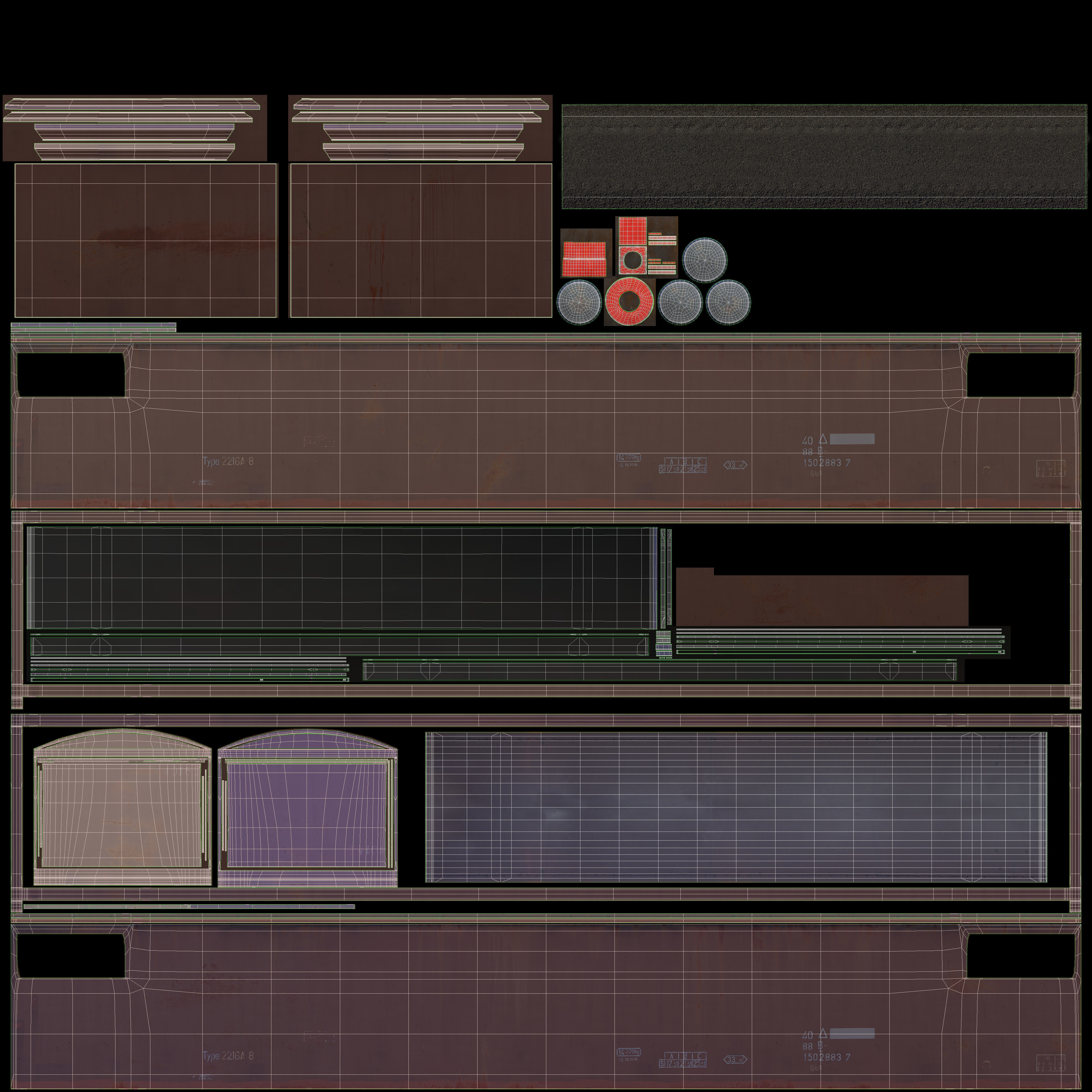 Train Boxcar 3D model_12