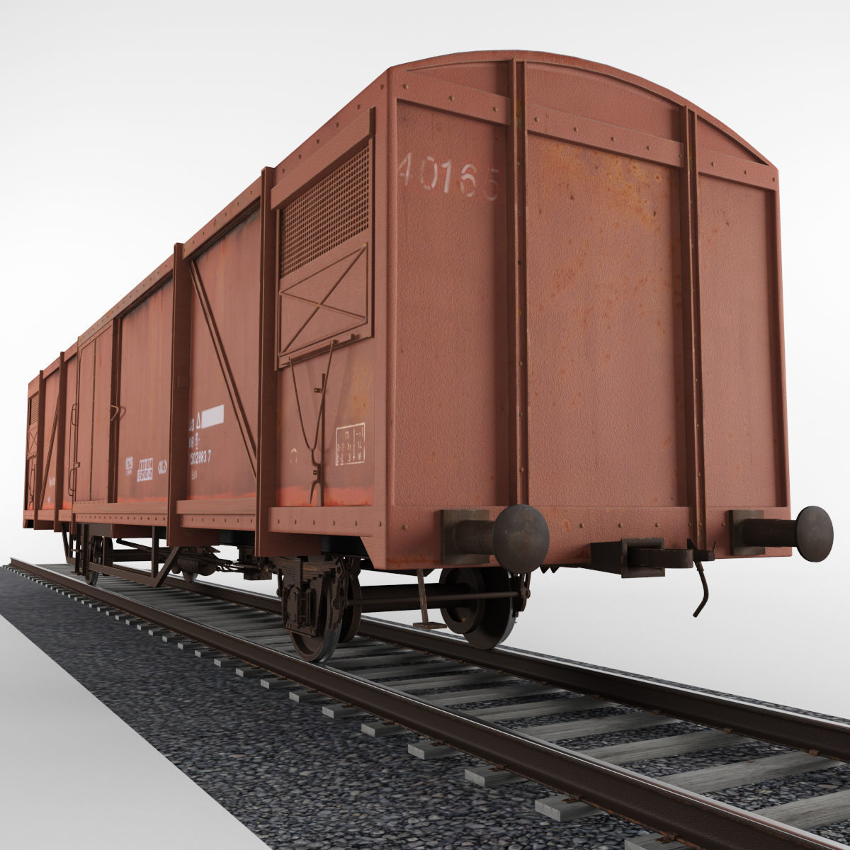 Train Boxcar 3D model_1