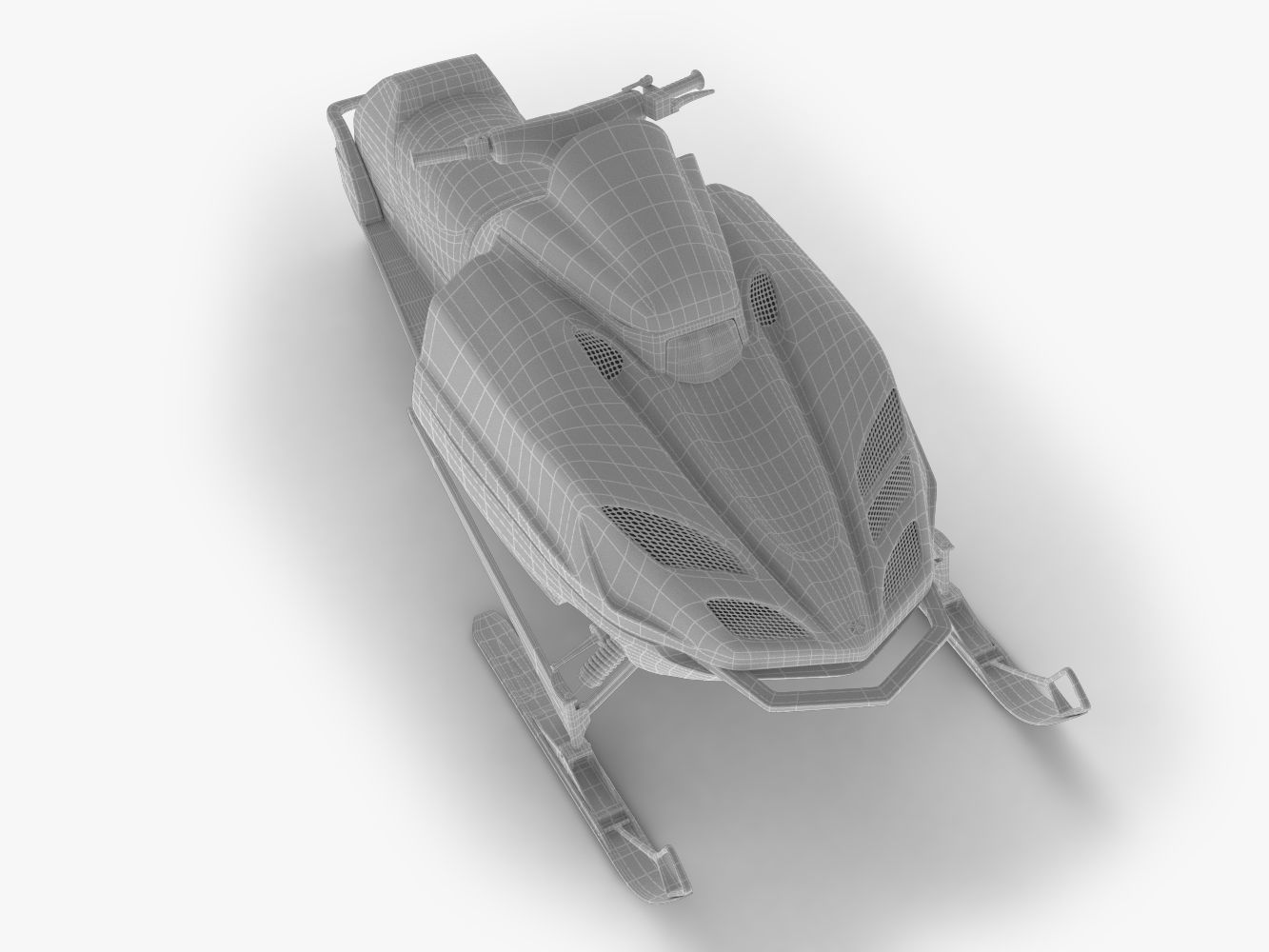 Snowmobile yamaha 3D model_15