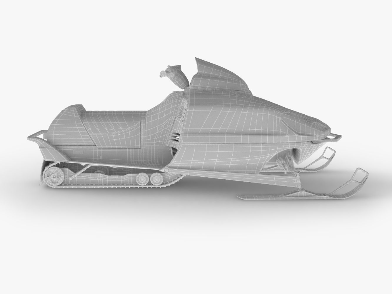 Snowmobile yamaha 3D model_14