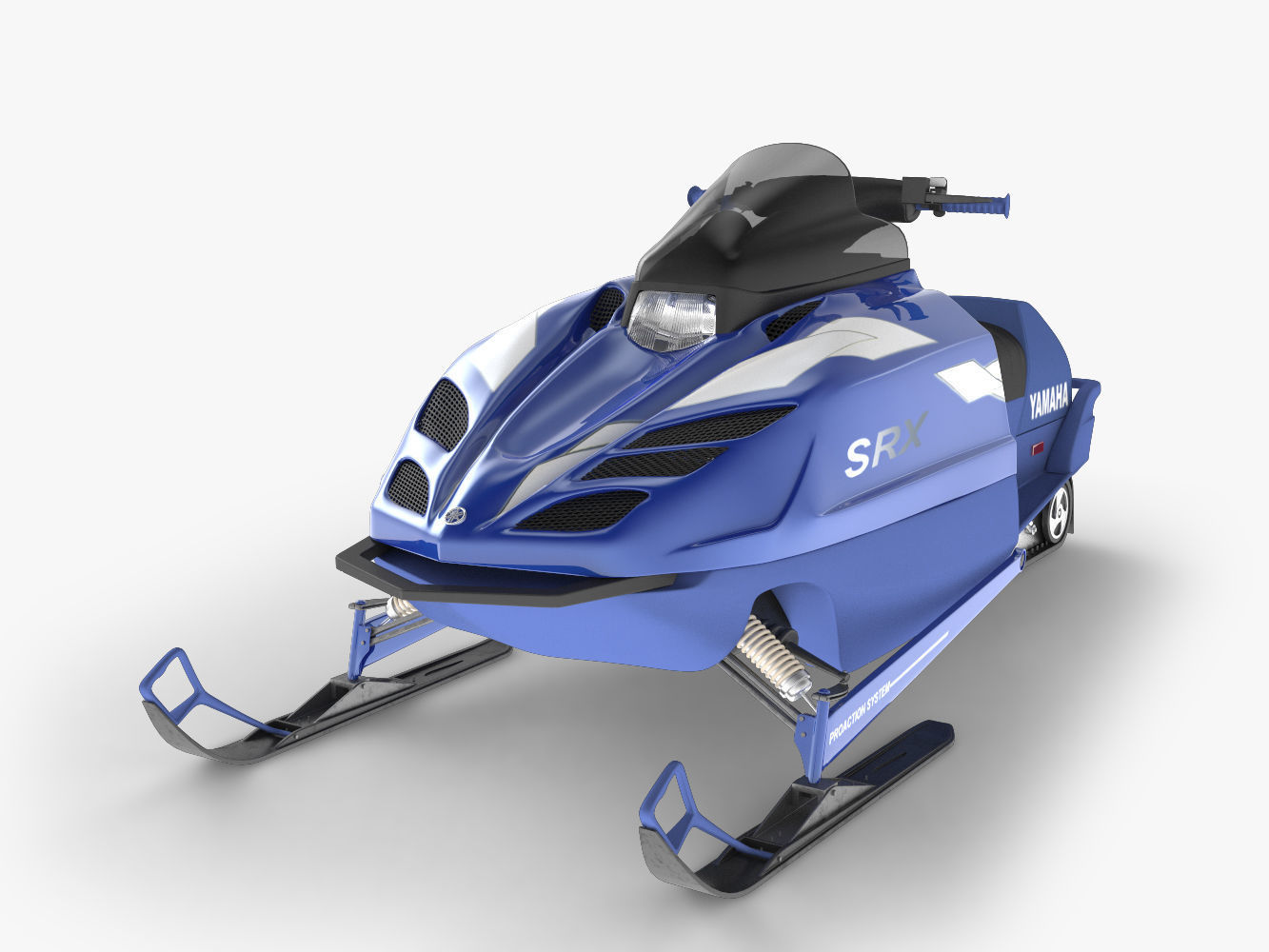 Snowmobile yamaha 3D model_2
