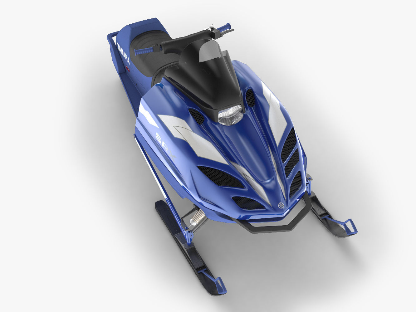 Snowmobile yamaha 3D model_7