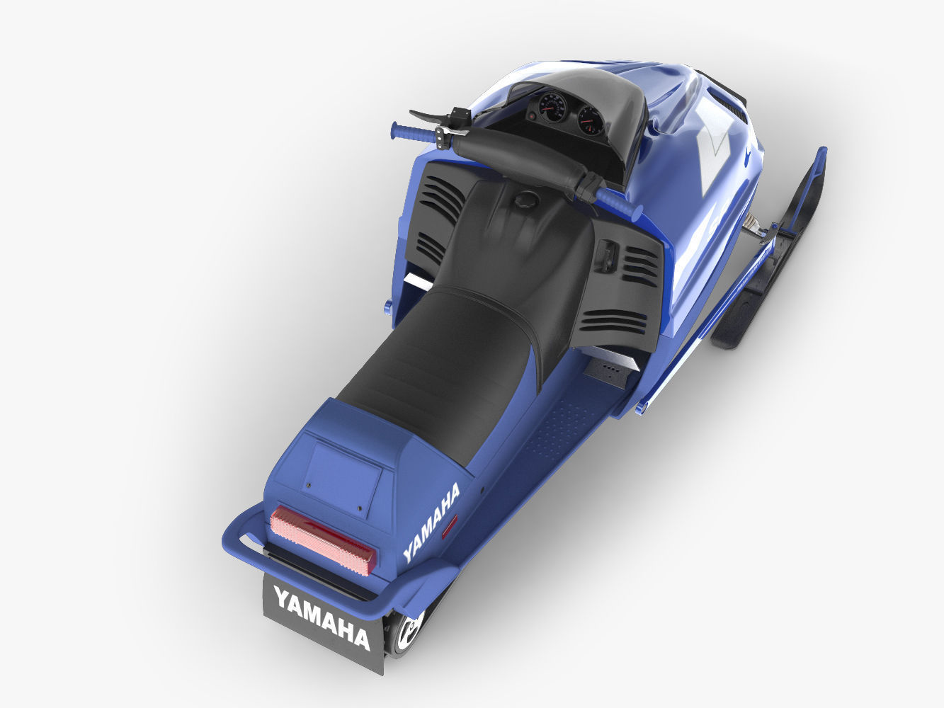 Snowmobile yamaha 3D model_8