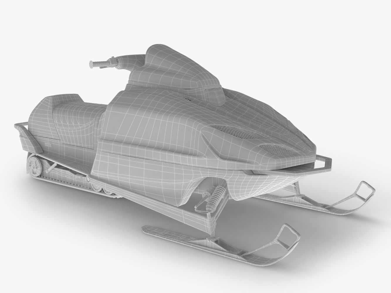 Snowmobile yamaha 3D model_11