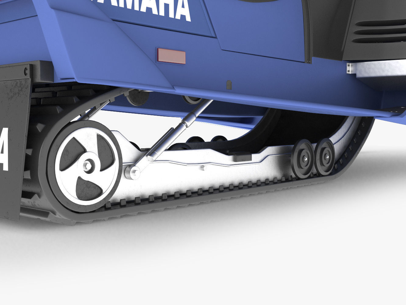 Snowmobile yamaha 3D model_10