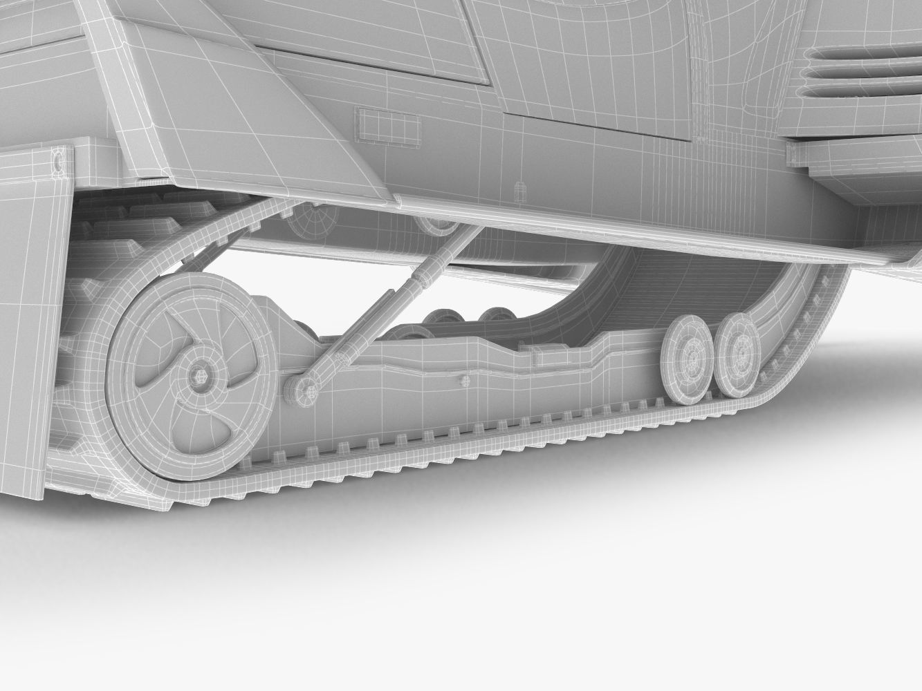 Snowmobile yamaha 3D model_18