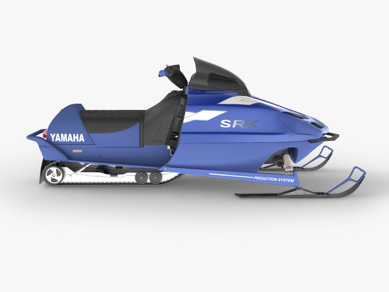 Snowmobile yamaha 3D model_6