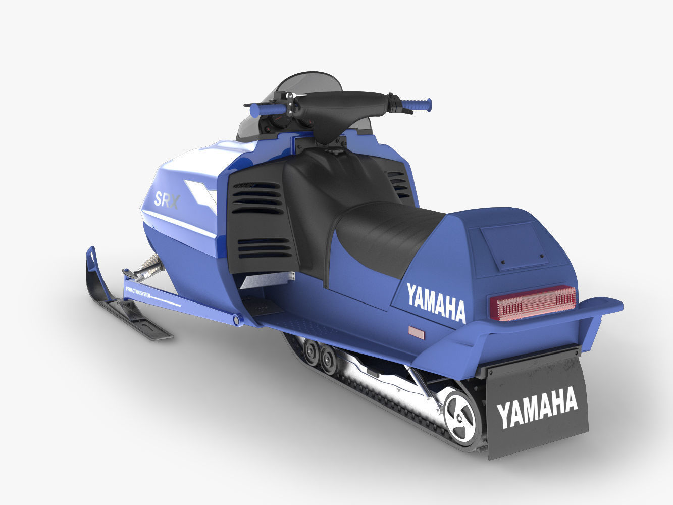 Snowmobile yamaha 3D model_3