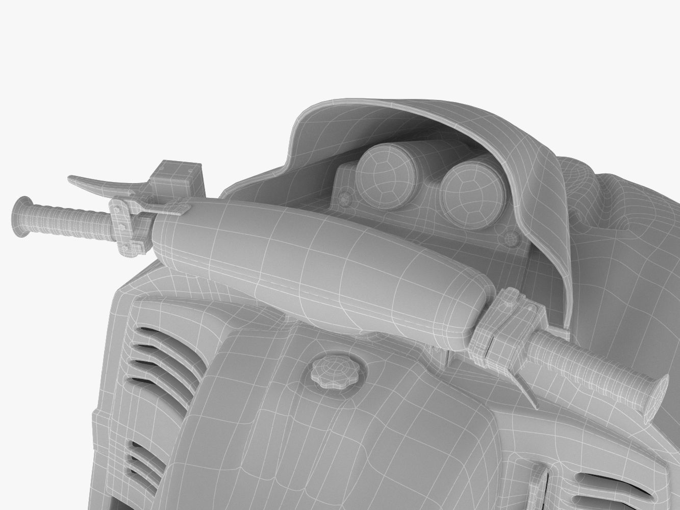 Snowmobile yamaha 3D model_17