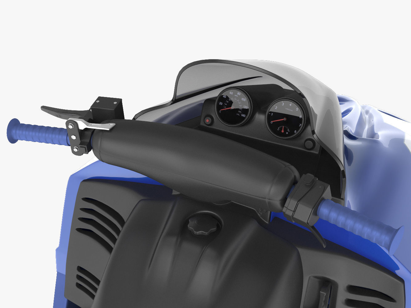 Snowmobile yamaha 3D model_9
