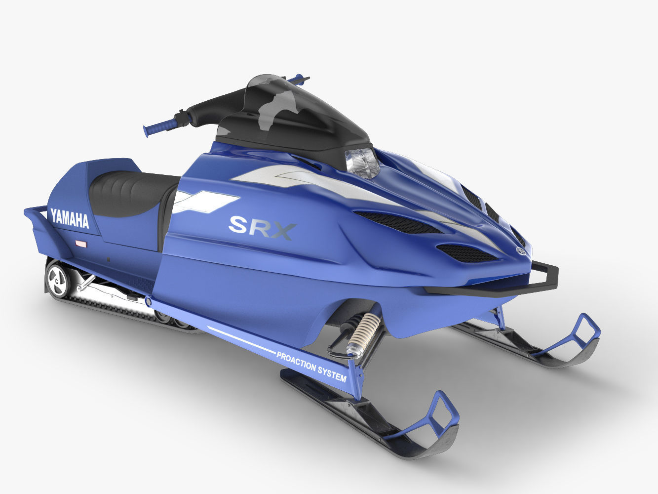 Snowmobile yamaha 3D model_1