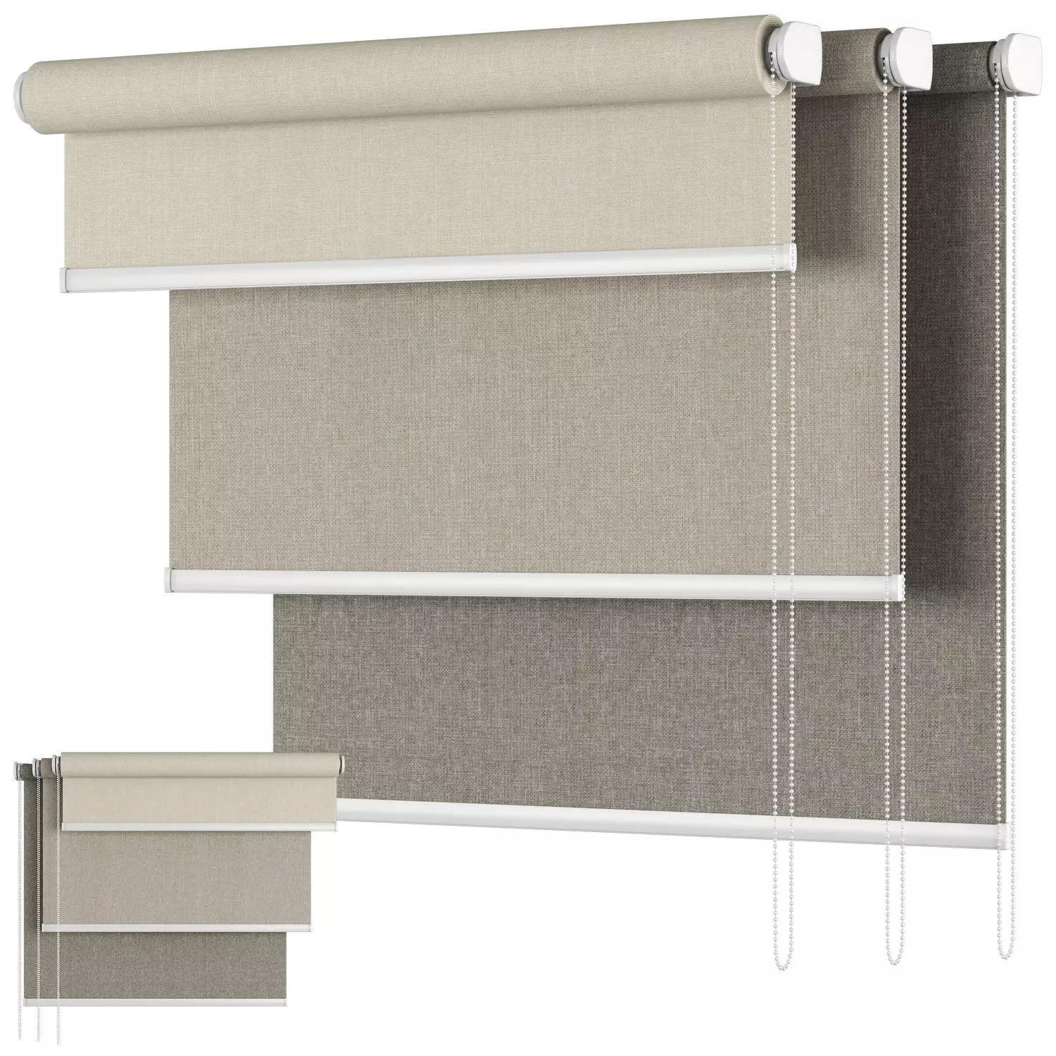 Roller Blind 04 English Blinds Campton 3D model
