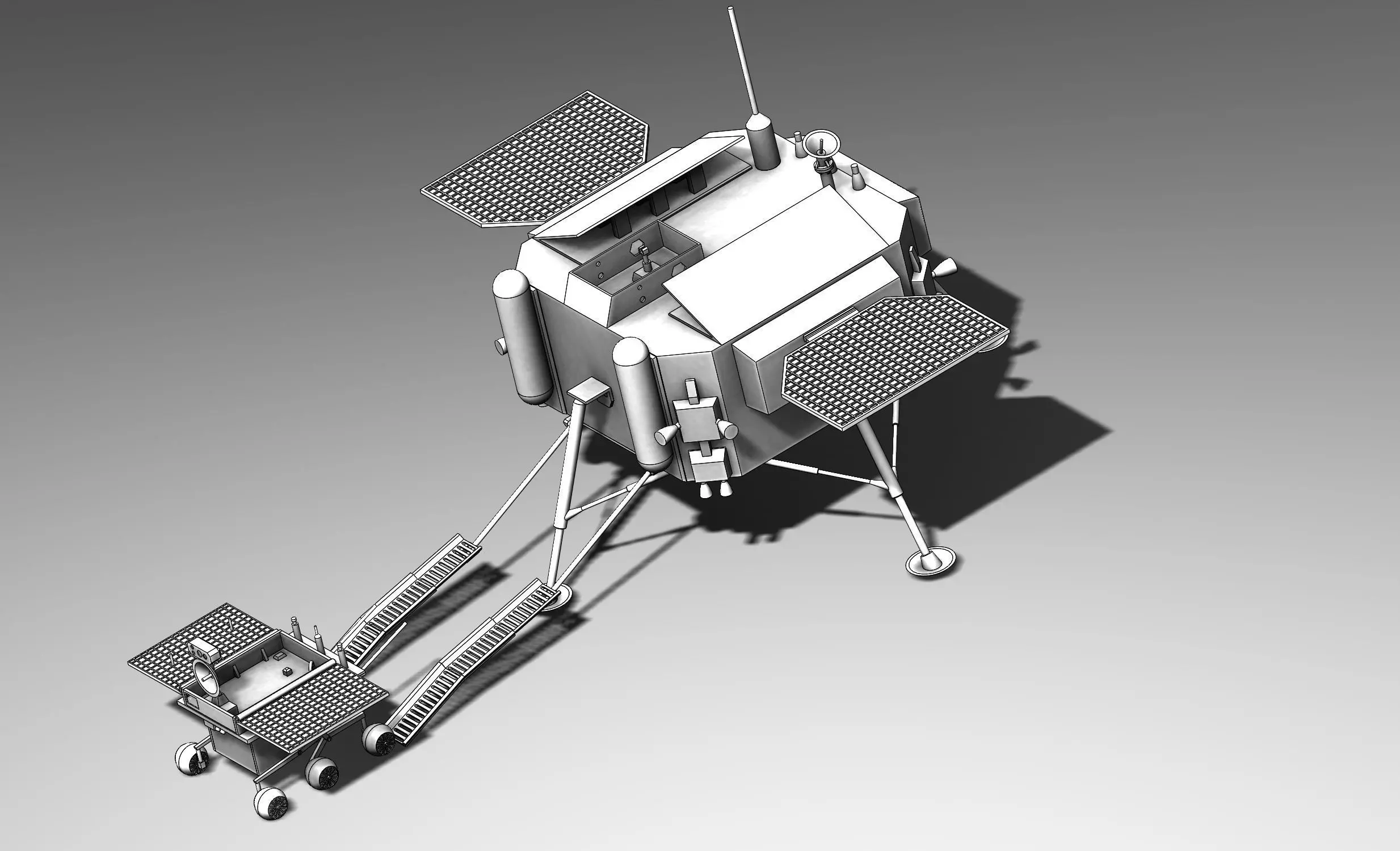 Chinese Jade Coney Lunar Rover System 3D print model_0