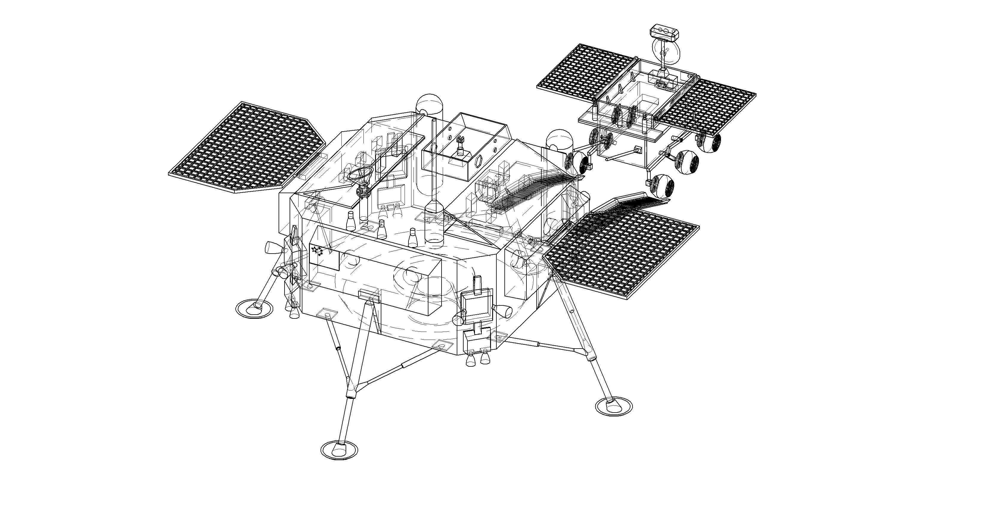 Chinese Jade Coney Lunar Rover System 3D print model_4