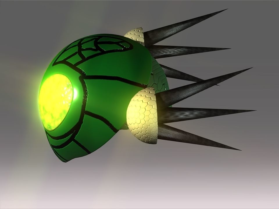 Bug Mask Space Ship Low-poly 3D model_24