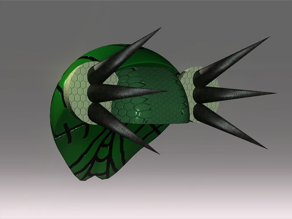 Bug Mask Space Ship Low-poly 3D model_2