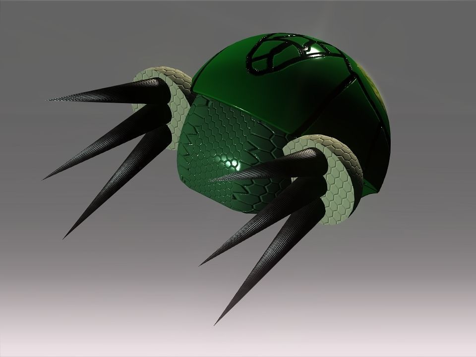 Bug Mask Space Ship Low-poly 3D model_20