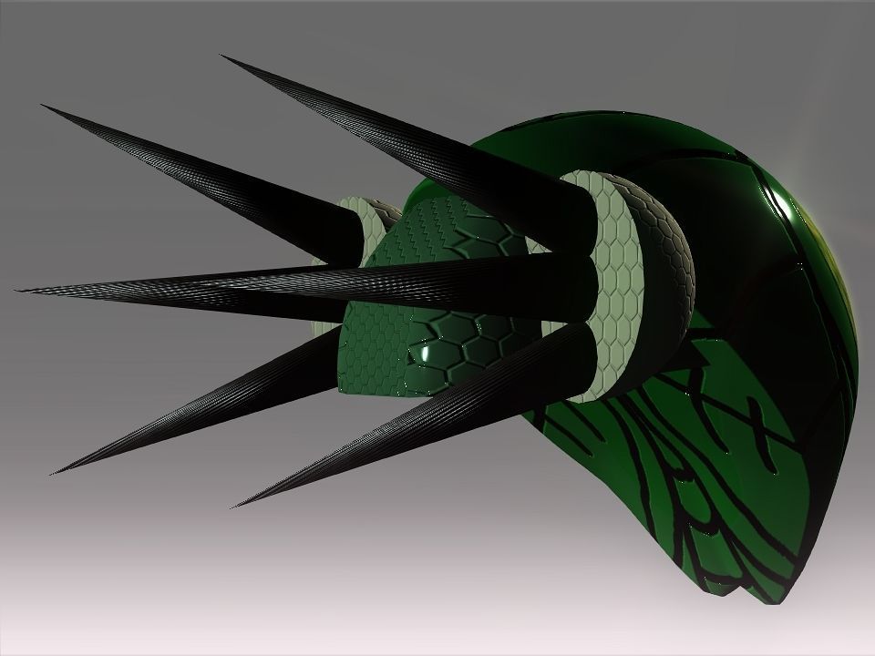 Bug Mask Space Ship Low-poly 3D model_8