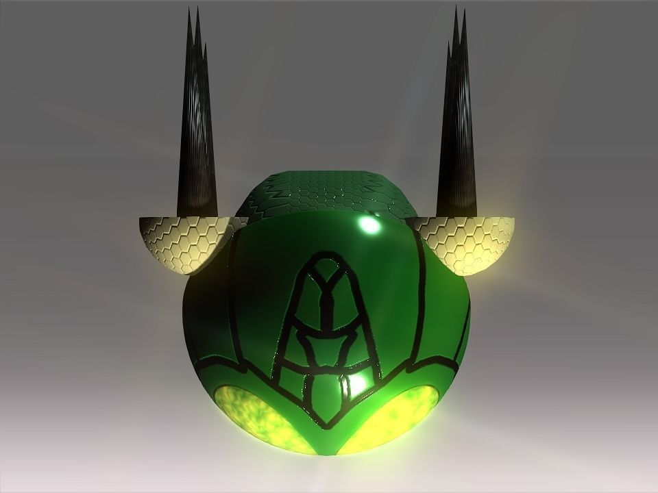 Bug Mask Space Ship Low-poly 3D model_26