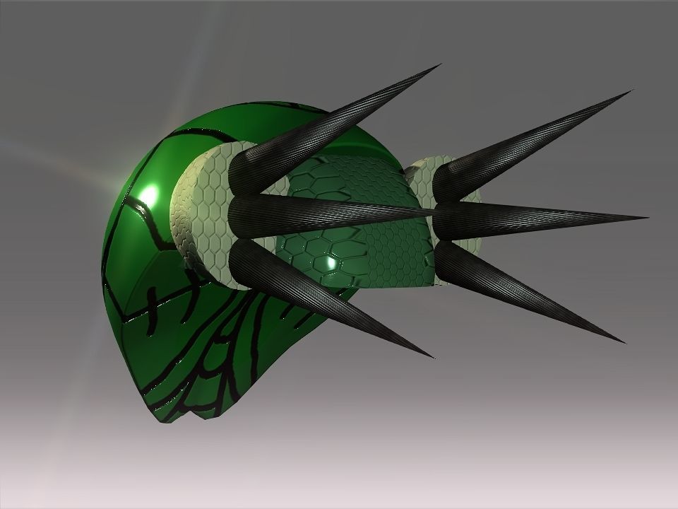 Bug Mask Space Ship Low-poly 3D model_33