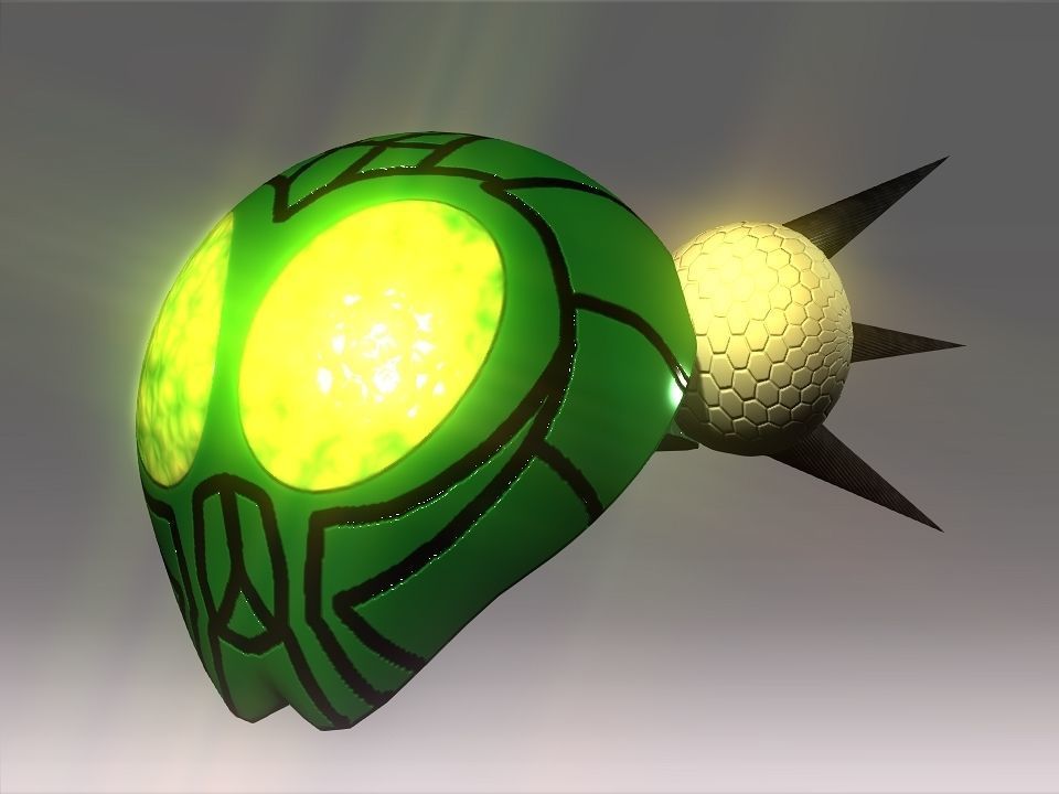 Bug Mask Space Ship Low-poly 3D model_28