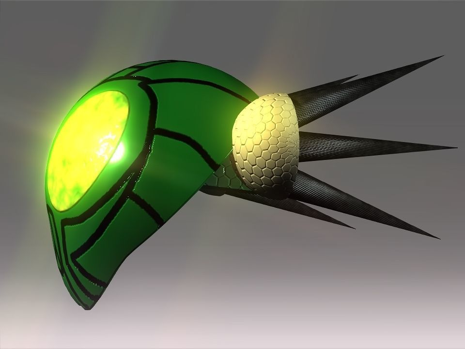 Bug Mask Space Ship Low-poly 3D model_30