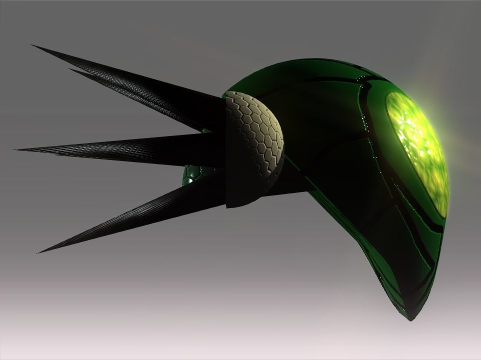 Bug Mask Space Ship Low-poly 3D model_10