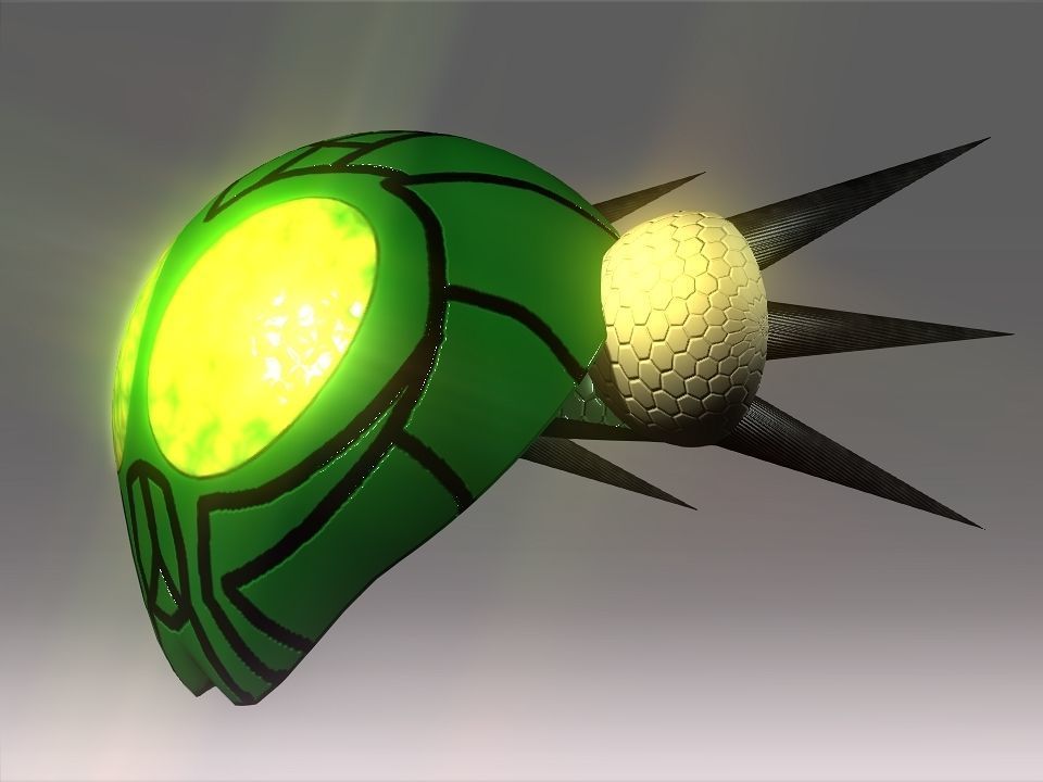 Bug Mask Space Ship Low-poly 3D model_29