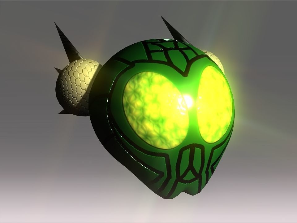 Bug Mask Space Ship Low-poly 3D model_18