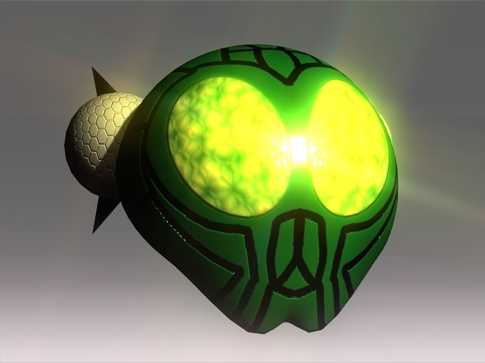 Bug Mask Space Ship Low-poly 3D model_16