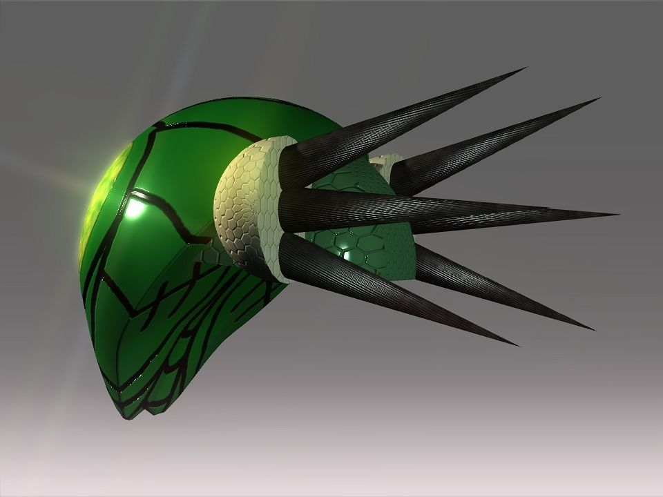 Bug Mask Space Ship Low-poly 3D model_32