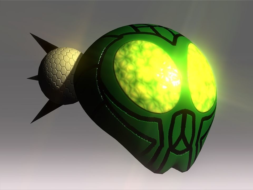 Bug Mask Space Ship Low-poly 3D model_15
