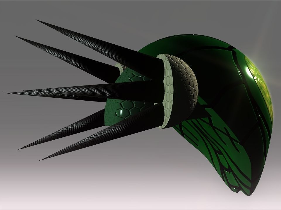 Bug Mask Space Ship Low-poly 3D model_9