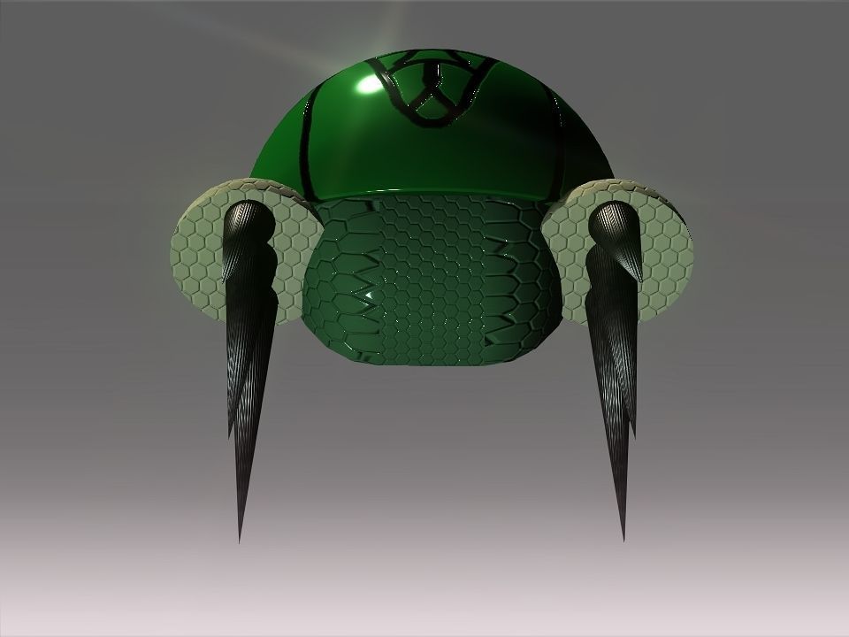 Bug Mask Space Ship Low-poly 3D model_21