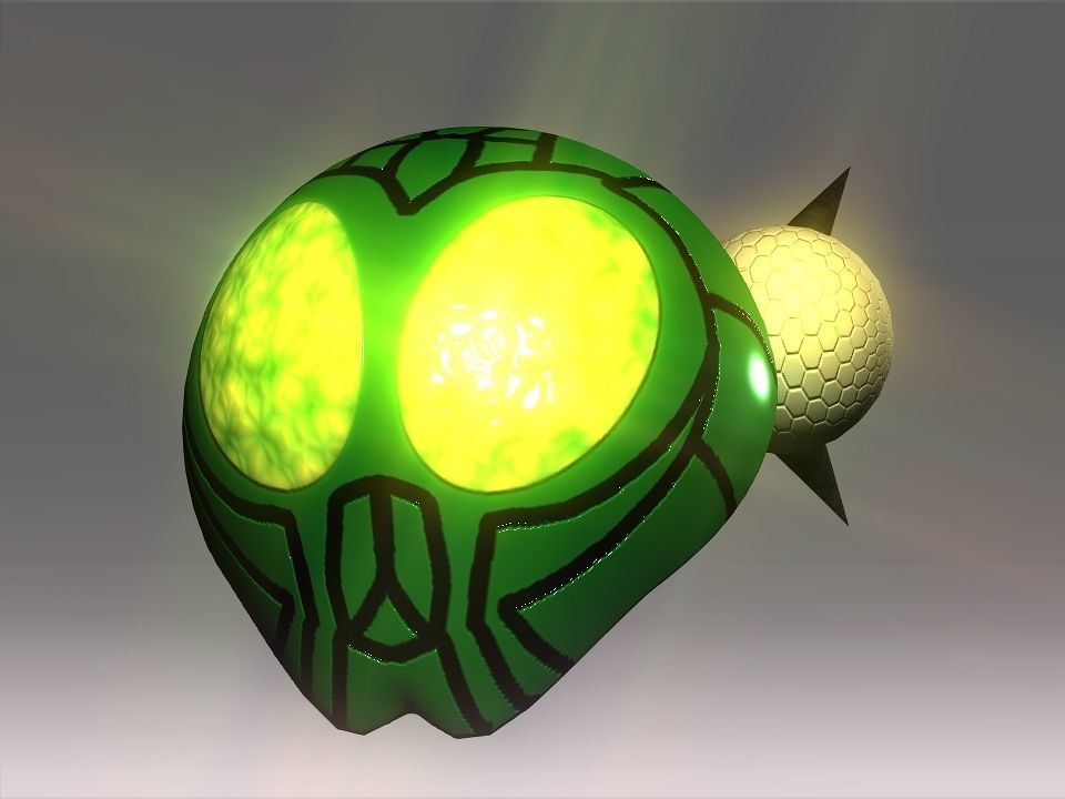 Bug Mask Space Ship Low-poly 3D model_23