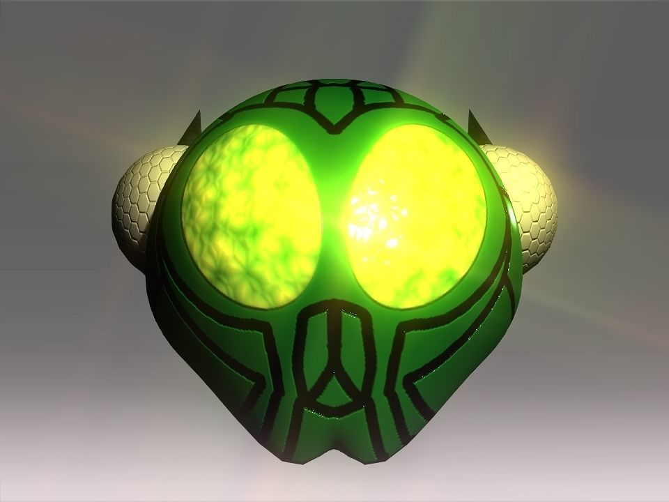 Bug Mask Space Ship Low-poly 3D model_12