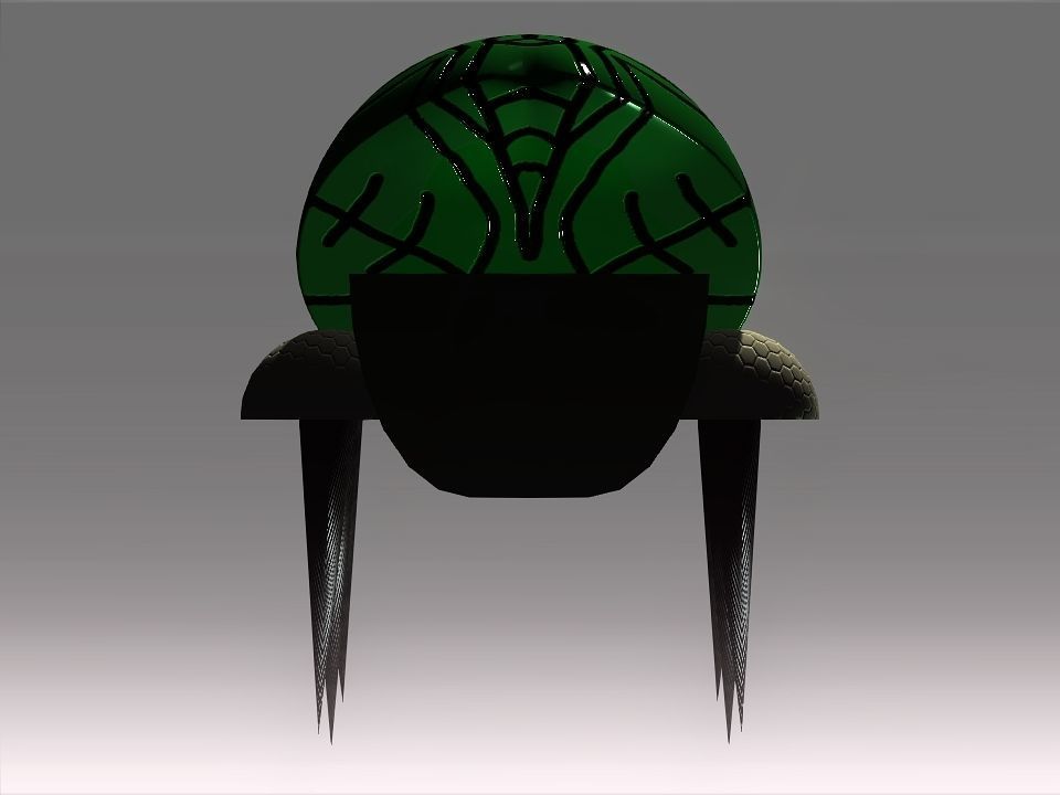 Bug Mask Space Ship Low-poly 3D model_27